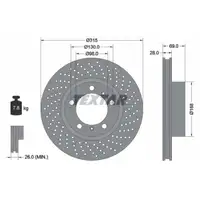 TEXTAR Bremsscheiben Satz PORSCHE Boxster Cayman (981) 2.7 211/265/275 PS vorne