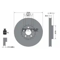 TEXTAR 92284105 Bremsscheiben Satz VOLVO XC90 I (275) 17 Zoll 10.2002-12.2014 vorne