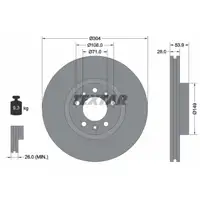 TEXTAR 92287203 Bremsscheiben Satz CITROEN FIAT OPEL Zafira Life PEUGEOT TOYOTA vorne