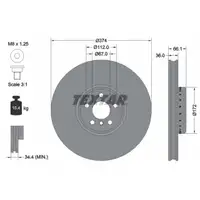 TEXTAR Bremsscheiben Satz BMW M240i M340i M440i G30/31 G32 G11/12 G14-16 X5 X6 X7 i4 vorne