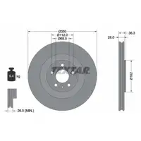 TEXTAR 92290405 Bremsscheiben Satz AUDI A6 C8 A7 4K A8 4N Q7 Q8 4M VW Touareg CR hinten