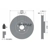 TEXTAR 92293605 Bremsscheiben Satz FORD Edge Galaxy CK S-Max CJ 02.2015-10.2017 17" vorne