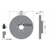 TEXTAR 92296503 Bremsscheiben Satz MERCEDES X-Klasse NISSAN NP300 / Navara D23 D40 vorne