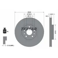 TEXTAR 92202803 Bremsscheiben Satz RENAULT Grand / Scenic 2 2.0 dCi vorne 7701208849