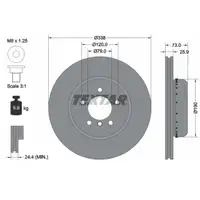 TEXTAR 92219725 Bremsscheiben Satz BMW 1er E82 E88 135i ohne M-Technik vorne 34116778647