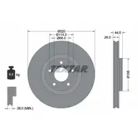 TEXTAR 92222003 Bremsscheiben Satz NISSAN Qashqai 1 (J10) RENAULT Koleos 1 (HY_) vorne