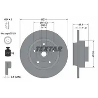 TEXTAR 92232603 Bremsscheiben + Radlager Satz RENAULT Grand / Scenic 3 hinten