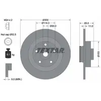 TEXTAR 92233103 Bremsscheiben + Radlager Satz RENAULT Laguna 3 Lattitude hinten