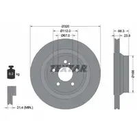 TEXTAR 92233705 Bremsscheiben Satz MERCEDES W211 E420CDI W212 E500 hinten 0004231112