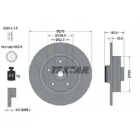 TEXTAR 92237203 Bremsscheiben + Radlager Satz RENAULT Megane 2 Scenic 2 hinten