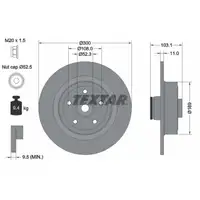 TEXTAR 92239603 Bremsscheiben + Radlager Satz RENAULT Megane 2 2.0 / Sport hinten