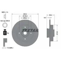 TEXTAR Bremsscheiben + Radlager + Bremsbeläge PEUGEOT 2008 I 208 I ab ORGA hinten