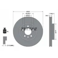 TEXTAR 92307705 Bremsscheiben Satz VW Amarok PR-2E4 09.2011-05.2022 vorne