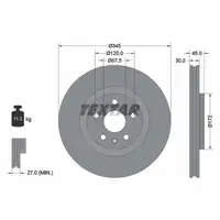 TEXTAR 92314505 Bremsscheiben Satz OPEL Insignia B GSi 18 Zoll bis Fgst. L1999999 vorne