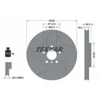 TEXTAR 92317105 Bremsscheiben Satz MINI F55 F56 F54 F57 mit Performance vorne 34106864133