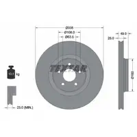 TEXTAR 92317805 Bremsscheiben Satz FORD Focus 3 MK3 ST ohne Performance Bremse vorne