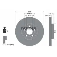 TEXTAR 92323405 Bremsscheiben Satz MERCEDES W/V177 W247 C/X118 H/X247 vorne 2474210412