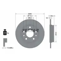 TEXTAR 92327203 Bremsscheiben Satz RENAULT Zoe (BFM_) 136 PS hinten 440A09572R