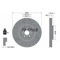 TEXTAR 92337005 Bremsscheiben Satz MERCEDES M- GL GLE GLS W166 X166 C292 vorne 1664210512