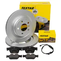 TEXTAR Bremsscheiben + Bremsbeläge + Sensor BMW 2er F44 218i 216/218d mit M-Technik hinten