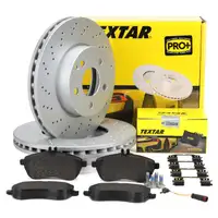 TEXTAR Bremsscheiben + Bremsbeläge + Sensor MERCEDES W204 S204 C204 mit Sportpaket vorne