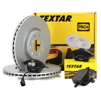 TEXTAR Bremsscheiben + Beläge + Wako AUDI A3 8P VW GOLF 5 Passat B6 vorne