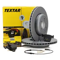 TEXTAR Bremsscheiben + Bremsbeläge + Wako BMW 5er E60 6er E63 E64 hinten