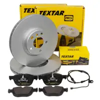 TEXTAR Bremsscheiben + Bremsbeläge + Sensor BMW X5 E70 F15 X6 E71 E72 F16 vorne