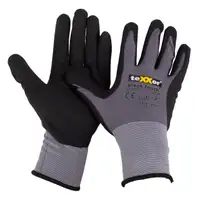 1x TEXXOR BLACK TOUCH Handschuhe Arbeitshandschuhe Schwarz/Grau Größe 10 / XL