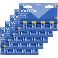 40x VARTA LONGLIFE POWER ALKALINE Batterie AAA MICRO 4903 LR03 MN2400 1,5V