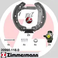 ZIMMERMANN Bremstrommeln + Bremsbacken + Radbremszylinder OPEL Combo 2001-2012 hinten