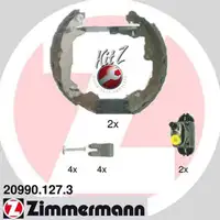 ZIMMERMANN Bremstrommeln + Backen + Radbremszylinder FORD Focus 1 MK1 bis 09.2004 hinten