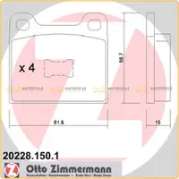 ZIMMERMANN Bremsscheiben + Beläge VW Golf 1 1.6 GTI 110 PS Passat B1 B2 bis 07.1982 vorne