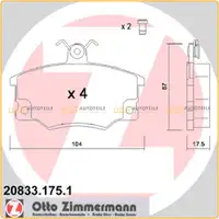 ZIMMERMANN Bremsscheiben + Bremsbeläge + Wako FIAT Punto (176_) 1.4 GT Turbo vorne