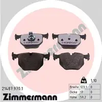 ZIMMERMANN rd:z Bremsbeläge BMW 3er E46 5er E39 7er E38 X3 E83 X5 E53 hinten