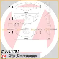 ZIMMERMANN Bremsbeläge Bremsbelagsatz + Wako für Skoda Fabia 6Y VW Polo 9N vorne