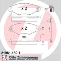 ZIMMERMANN Bremsbeläge Bremsklötze + Wako RENAULT Kangoo + Rapid mit ABS vorne