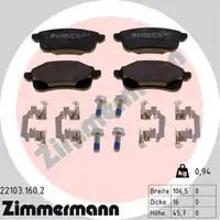 ZIMMERMANN Bremsscheiben + Radlager + Bremsbeläge RENAULT Talisman / Grandtour hinten