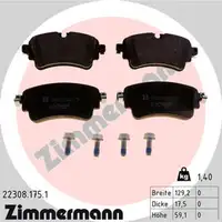 ZIMMERMANN Bremsbeläge AUDI A4 B8 A5 F5 A6 C8 A7 4K A8 Q5 FY Q7 4M VW Touareg CR hinten