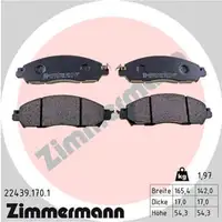 ZIMMERMANN Bremsbeläge NISSAN Navara D23 RENAULT Alaskan vorne 22439.170.1