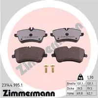 ZIMMERMANN rd:z Bremsbeläge MERCEDES C-Klasse W203 CLK C209 A209 SLK R171 vorne