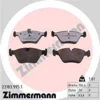 ZIMMERMANN rd:z Bremsbeläge BMW 3er E46 330i 330d X3 E83 Z4 E85 E86 vorne