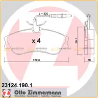 ZIMMERMANN Bremsbeläge Bremsklötze Wako CITROEN Xsara PEUGEOT 306 Partner VOLVO S70 vorne