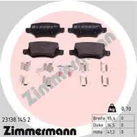 ZIMMERMANN Bremsbeläge Bremsklötze für Mercedes W168 W169 W245 Vaneo 414 hinten