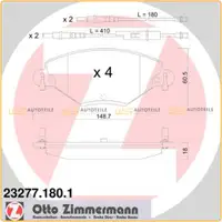 ZIMMERMANN Bremsbeläge + Warnkontakt CITROEN C5 I (DC DE) II (RC RE) vorne