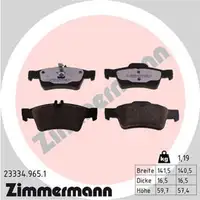 ZIMMERMANN rd:z Bremsbeläge MERCEDES C218 C219 W211 W212 W220 W221 R230 vorne