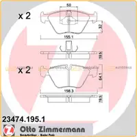 ZIMMERMANN Bremsbeläge Bremsklötze für BMW E36 E46 E34 Z3 E36 Z4 E85 E86 vorne