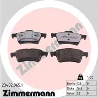 ZIMMERMANN rd:z Bremsbeläge NISSAN Primera P12 RENAULT Espace 4 Laguna 2 hinten