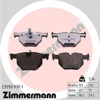 ZIMMERMANN rd:z Bremsbeläge BMW 3er E90 E91 E92 E93 X1 E84 hinten