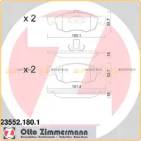 ZIMMERMANN Bremsbeläge Bremsklötze für Fiat Doblo Palio Punto Siena Strada vorne